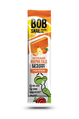 Мармелад Улитка Боб (Bob Snail) натуральный груша-апельсин 38 г — Фото 1