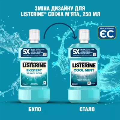 Ополіскувач для порожнини рота Лістерин (Listerine) Свіжа м'ята 250 мл — Фото 4