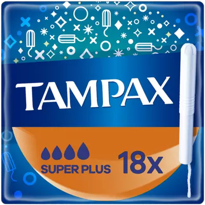 Тампоны Тампакс Супер Плюс (Tampax Super Plus) с аппликатором 18 шт — Фото 1