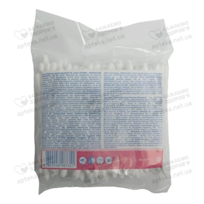 Ватные палочки Леди Коттон (Lady Cotton) упаковка полиэтилен 100 шт — Фото 2