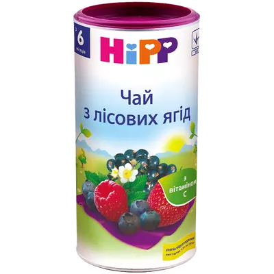 Чай Хіпп (HiPP) з лісових ягід з 6 місяців 200 г — Фото 1