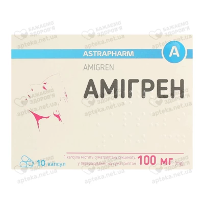 Амігрен капсули 100 мг №10 — Фото 1