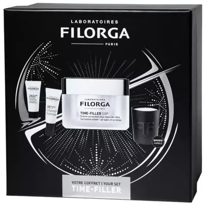 Филорга (Filorga) набор Тайм-Филлер антивозрастной (Тайм-Филлер крем 50 мл+Тайм-Филлер Айз 4 мл+Тайм-Филлер интенс 7 мл+свечка) — Фото 1