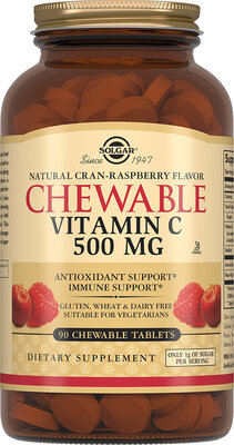 Солгар (Solgar) Витамин C с малиновым вкусом таблетки 500 мг №90 — Фото 1