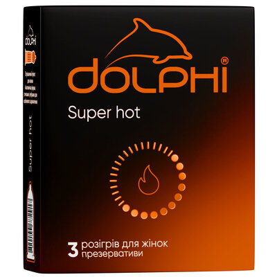 Презервативи Долфі (Dolphi Super Hot) розігрів для жінок 3 шт — Фото 1