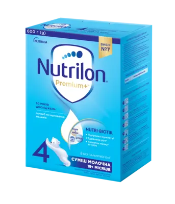 Смесь молочная Нутрилон 4 (Nutrilon) Премиум+ Нутри-биотик с 18 месяцев 600 г — Фото 1