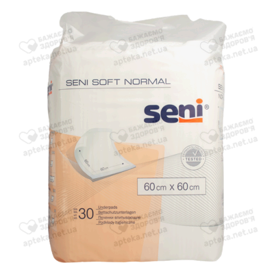 Пелюшки Сені Софт Нормал (Seni Soft  Normal) 60 см*60 см 30 шт — Фото 1