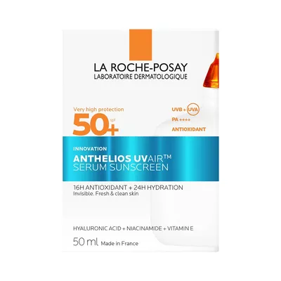 Ля Рош (La Roche-Posay) Антгелиос UV AIR солнцезащитная увлажняющая сыворотка защита от UVB, UVA SPF50+ 50 мл — Фото 1
