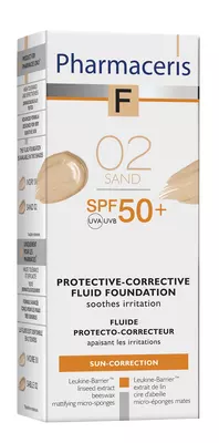 Фармацерис F (Pharmaceris F) крем тональный защитный корректирующий SPF50+ 30 мл, Песок — Фото 1