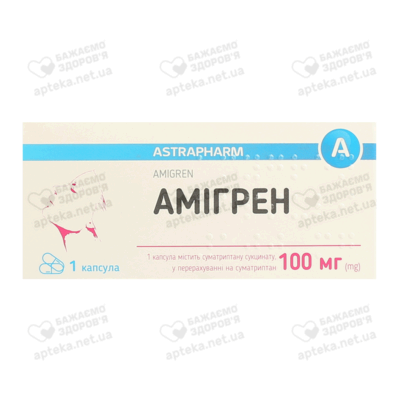 Амігрен капсули 100 мг №1 — Фото 1