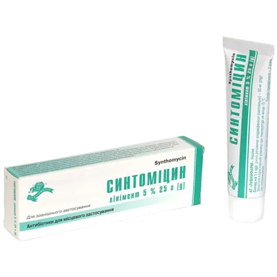 Синтоміцин лінімент 5% туба 25 г — Фото 1