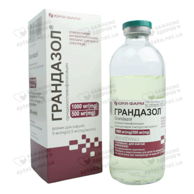 Грандазол розчин для інфузій 5 мг/2,5 мг контейнер 200 мл — Фото 5