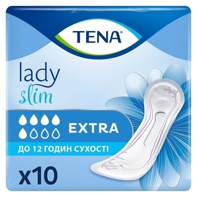 Прокладки урологічні жіночі Тена Леді Слім Екстра (Tena Lady Slim Extra) 10 шт — Фото 2