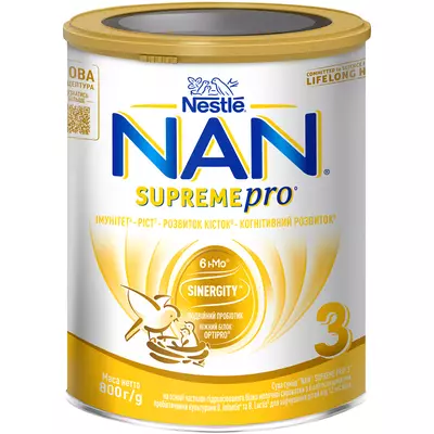Смесь молочная Нестле Нан Суприм 3 (Nestle NAN Supreme) с олигосахаридами с 12 месяцев 800 г — Фото 1