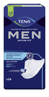Прокладки урологические мужские Тена Фор Мен Актив Фит Левел 1 (Tena For Men ActiveFit Level 1) 24 шт — Фото 2