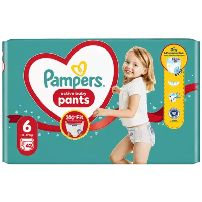 Подгузники-трусики для детей Памперс Пантс (Pampers Pants Active Baby) размер 6 (13-19 кг) 42 шт — Фото 2