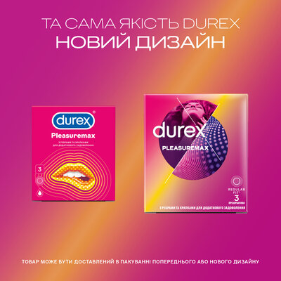Презервативы Дюрекс (Durex Pleasuremax) с точками и ребрами 3 шт — Фото 4