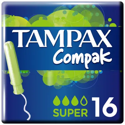 Тампони Тампакс Компак Супер (Tampax Compak Super) з аплікатором 16 шт — Фото 1