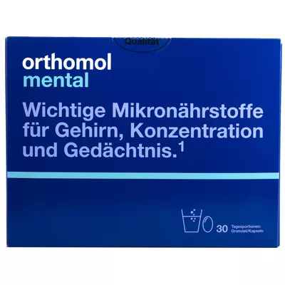 Ортомол Ментал (Orthоmol Mental) гранули + капсули курс 30 днів — Фото 1