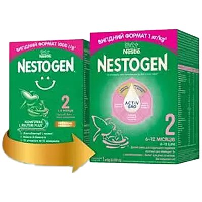 Смесь молочная Нестле Нестожен 2 (Nestle Nestogen) с 6 месяцев 1000 г — Фото 1