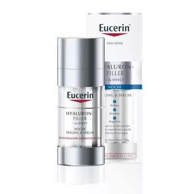 Юцерин (Eucerin) Гиалурон-филлер ночной уход пилинг антивозрастной и увлажняющая сыворотка 30 мл — Фото 1