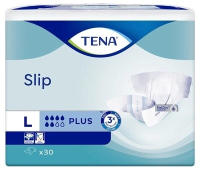 Подгузники для взрослых Тена Слип Плюс Лардж (Tena Slip+ Largel) размер 3 30 шт — Фото 1