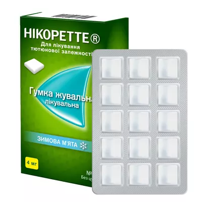 Никоретте Зимняя мята резинка жевательная 4 мг №30 — Фото 2