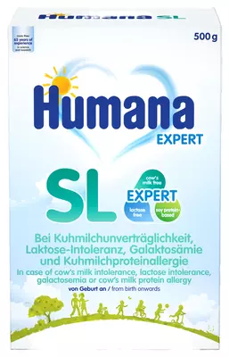 Смесь безлактозная Хумана (Humana) SL Expert с 0 месяцев 500 г — Фото 1