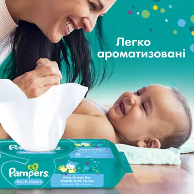 Салфетки детские Памперс (Pampers Baby Fresh Clean) 52 шт — Фото 7