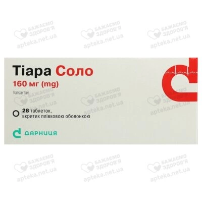 Тиара Соло таблетки покрытые оболочкой 160 мг №28 — Фото 1