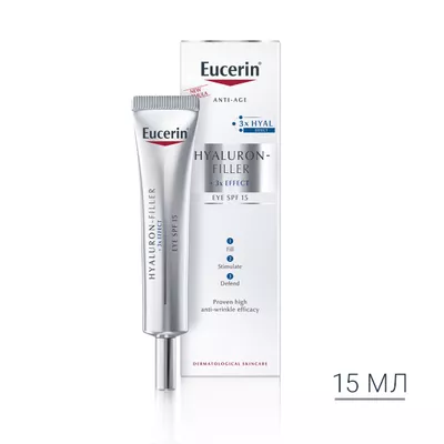 Юцерин (Eucerin) Гиалурон-филлер крем против морщин вокруг глаз 15 мл — Фото 2