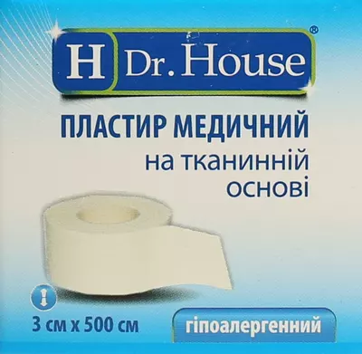 Пластырь Доктор Хаус (Dr.House) медицинский на тканевой основе размер 3 см*500 см 1 шт — Фото 1