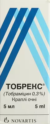 Тобрекс капли глазные 0,3% флакон 5 мл — Фото 1