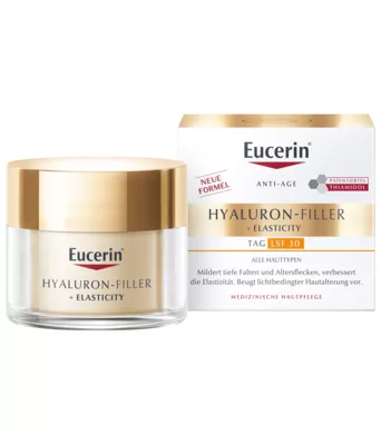 Юцерин (Eucerin) Гиалурон-филлер+ Эластисити крем антивозрастной дневной для более упругой кожи лица SPF30 50 мл — Фото 1