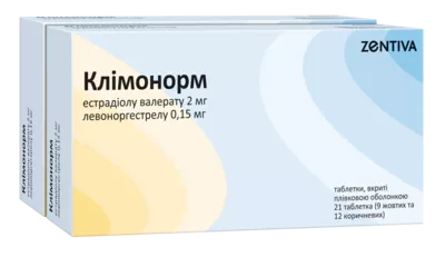 Клімонорм таблетки в/плів. об. 2 мг+0,15 мг №21 (1+1) — Фото 1
