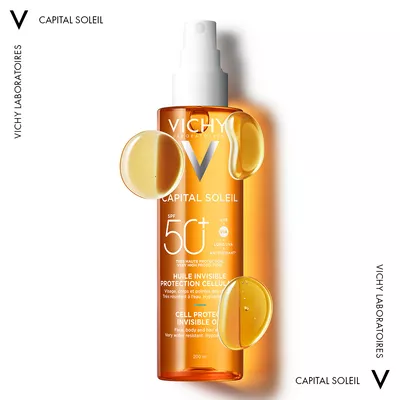 Виши (Vichy) Капиталь Солей масло солнцезащитное для лица, тела и кончиков волос SPF50+ 200 мл — Фото 2