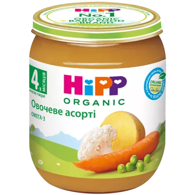 Пюре овощное Хипп (HiPP) ассорти с 4 месяцев 125 г — Фото 1
