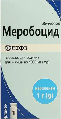 Меробоцид порошок для ін'єкцій 1000 мг флакон №1 — Фото 1