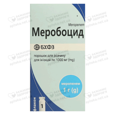 Меробоцид порошок для инъекций 1000 мг флакон №1 — Фото 1
