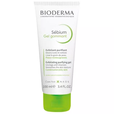 Биодерма (Вioderma) Себиом гель-гоммаж отшелушивающий для жирной и комбинированной кожи лица 100 мл — Фото 1