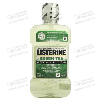 Ополаскиватель для полости рта Листерин (Listerine) Зеленый чай 250 мл — Фото 1