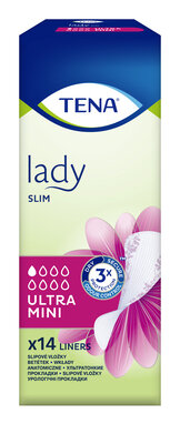 Прокладки урологические женские Тена Леди Слим Ультра Мини (Tena Lady Slim Ultra Mini) 14 шт — Фото 1