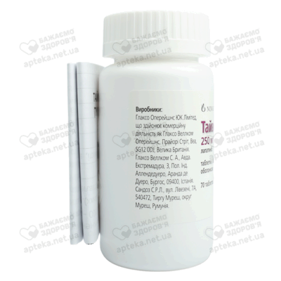 Тайверб таблетки покрытые оболочкой 250 мг флакон №70 — Фото 6