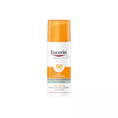 Юцерин (Eucerin) Оіл Контрол гель-крем сонцезахисний ультралегкий для обличчя з матуючим ефектом SPF50+ 50 мл — Фото 1