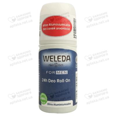 Веледа (Weleda) Мен дезодорант роликовый для мужчин 24 часа 50 мл — Фото 1