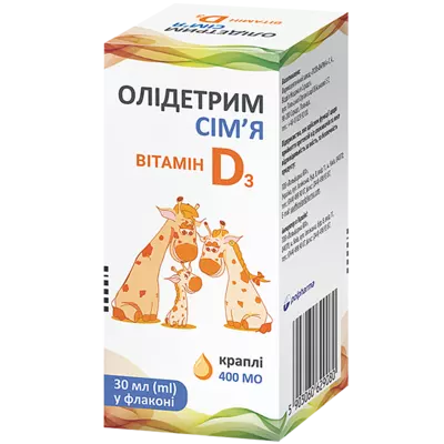 Олидетрим Семья витамин D3 капли оральные 400 МЕ  флакон 30 мл — Фото 2