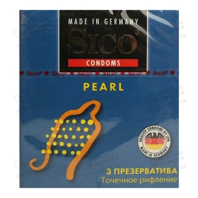 Презервативы Сико (Sico Pearl) с точечным рифлением 3 шт — Фото 1