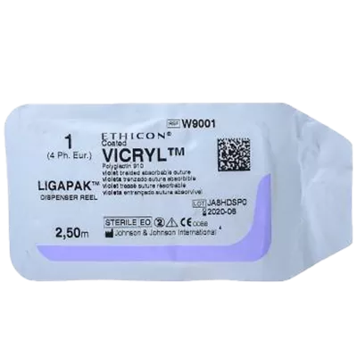 Викрил 1 лигапак катушка без иглы длина 2,5 м — Фото 1 Викрил 1 лигапак катушка без иглы длина 2,5 м — Фото 1