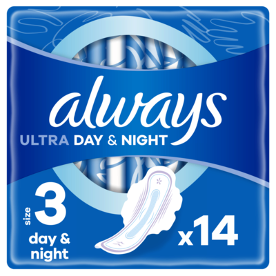 Прокладки Олвейс Ультра День та Ніч (Always Ultra Day& Night) ароматизовані 3 розмір, 6 крапель 14 шт — Фото 1