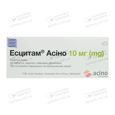 Эсцитам Асино таблетки покрытые оболочкой 10 мг №60 — Фото 1